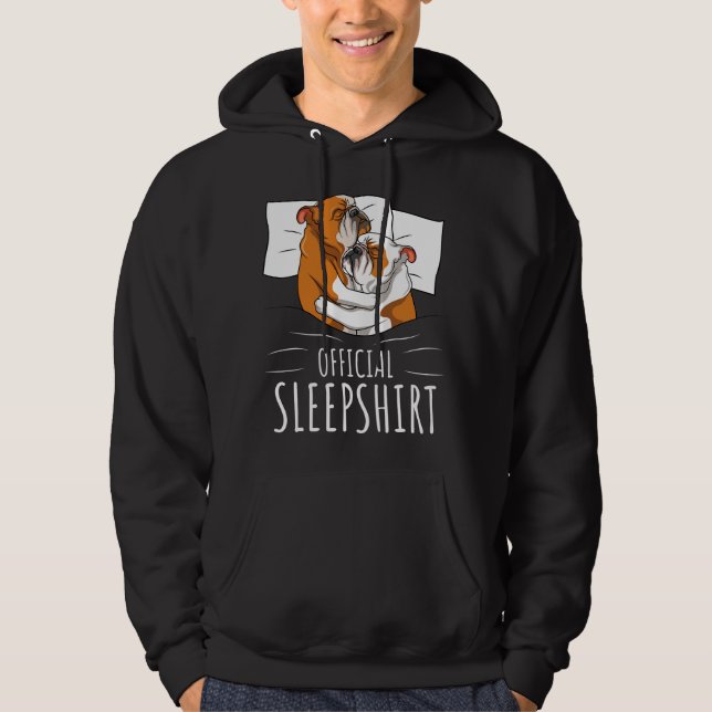 English Bulldog Official Sleep  Hoodie (Vorderseite)