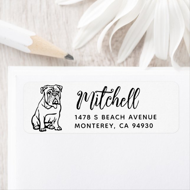 English Bulldog Owner Rücksendeadresse Downer (Insitu)