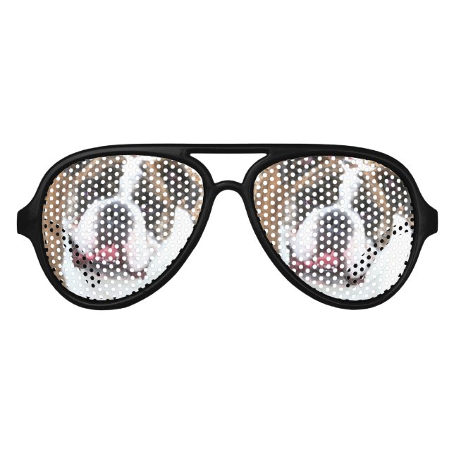 English Bulldog Partybrille (Vorderseite)