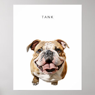 English Bulldog Personalisiert Print Poster