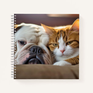 English Bulldog Pet Animal Beauty Warme Cuddle Art Notizbuch
