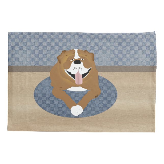 English Bulldog Pillow Case Kissenbezug (Rückseite)