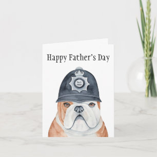 English Bulldog Police Dog No1 Vater Vatertag Karte