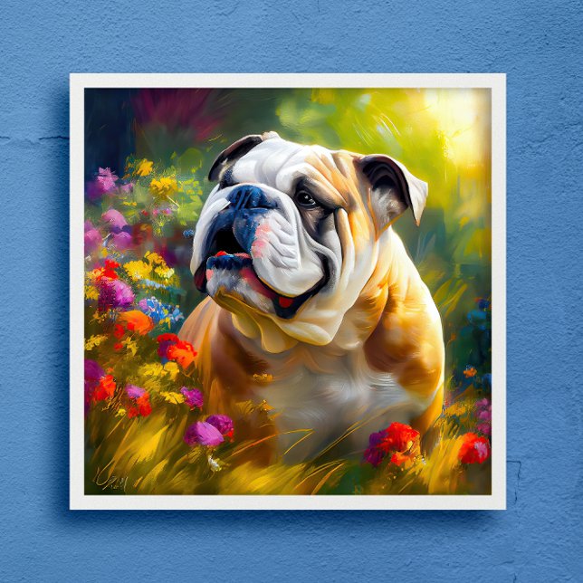 English Bulldog Portrait Impressionist Style Poster (Von Creator hochgeladen)