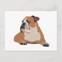 English Bulldog Portrait Postkarte