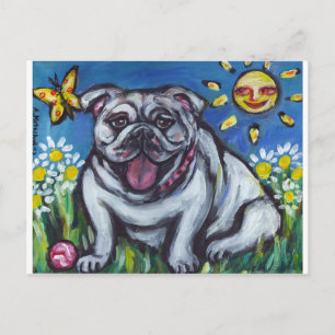 English Bulldog Postkarte