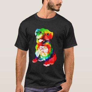 English Bulldog Psychedelic Art Hippie Dog Mama T-Shirt