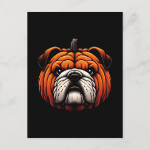 English Bulldog Pumpkin - Halloween Dog Postkarte