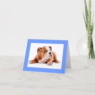 English Bulldog Puppy Dodge Blank Note Card Karte