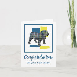 English Bulldog Puppy Dog Glückwunschkarte Karte
