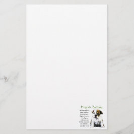 English Bulldog Puppy Heritage of Liebe Briefpapier