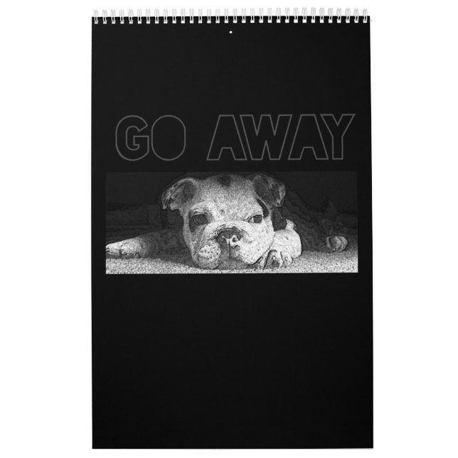 English Bulldog Puppy Social Distance geht weg Kalender (Titelbild)