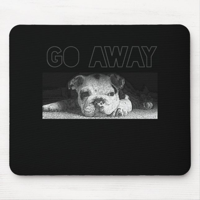 English Bulldog Puppy Social Distance geht weg Mousepad (Vorne)