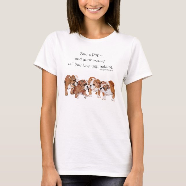 English Bulldog Puppy T-Shirt (Vorderseite)
