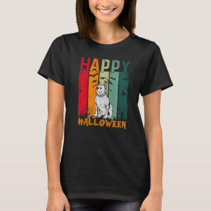 English Bulldog Retro Style Halloween Abendessen T T-Shirt