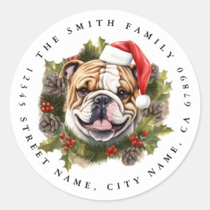 English Bulldog Round Stickers