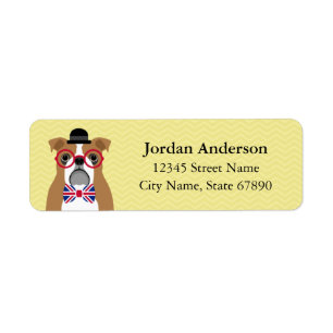English Bulldog Rücksendeadressen-Aufkleber