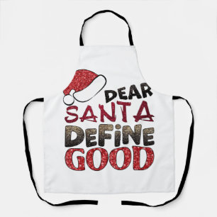 English Bulldog Santa Christmas Tree Lights Xmas B Schürze