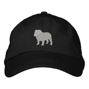 English Bulldog Silhouette   Coole Hundezucht Bestickte Baseballkappe