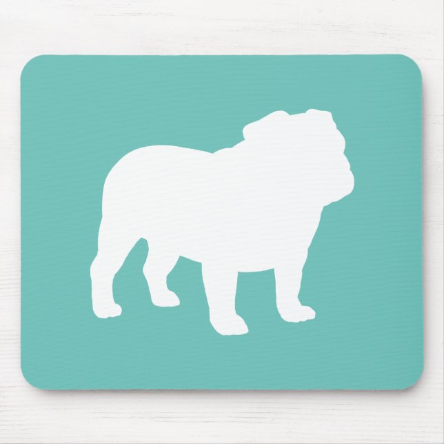 English Bulldog Silhouette | Cooler Hund Lover Mousepad (Vorne)