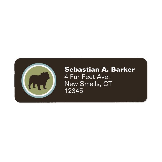 English Bulldog Silhouette | Hunde-Rasse-Adresse (Vorne)