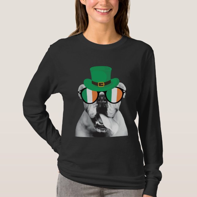 English Bulldog St Patrick s Day  for Bulldog T-Shirt (Vorderseite)