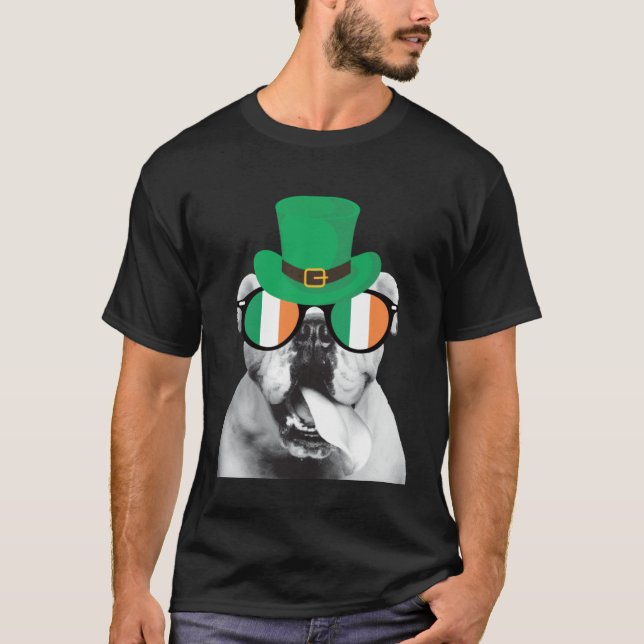 English Bulldog St Patrick s Day  for Bulldog T-Shirt (Vorderseite)