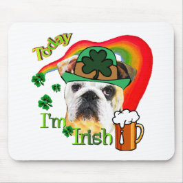 English Bulldog St Patricks Day Mousepad