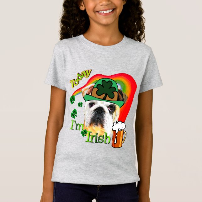 English Bulldog St Patricks Day T-Shirt (Vorderseite)