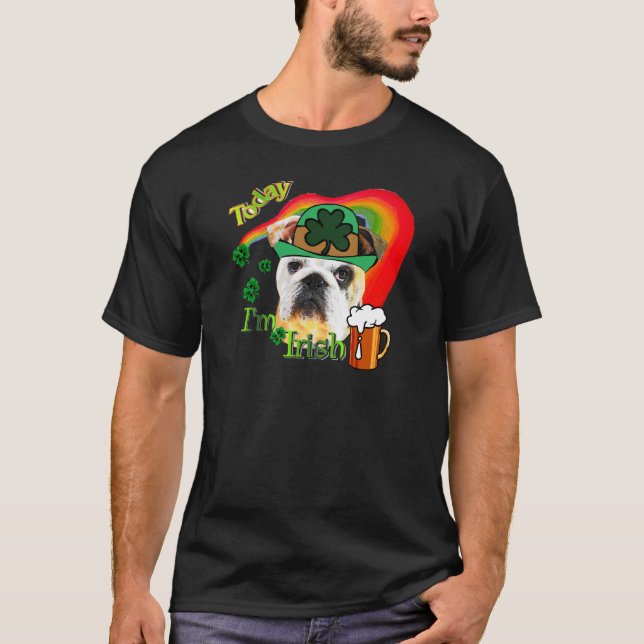 English Bulldog St Patricks Day T-Shirt (Vorderseite)