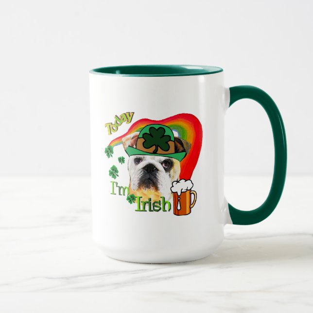 English Bulldog St Patricks Day Tasse (Rechts)