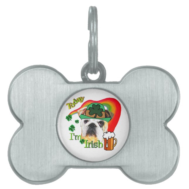 English Bulldog St Patricks Day Tiermarke (Vorderseite)