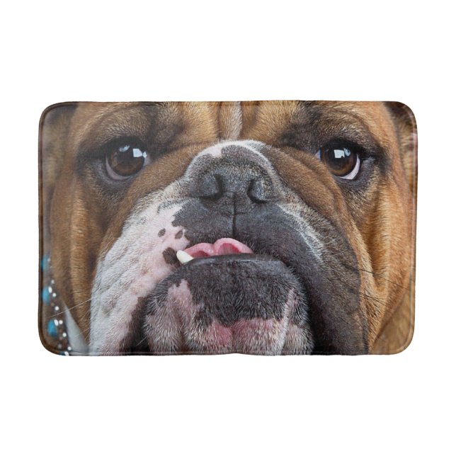 English Bulldog Throw Kissen Badematte (Vorderseite)