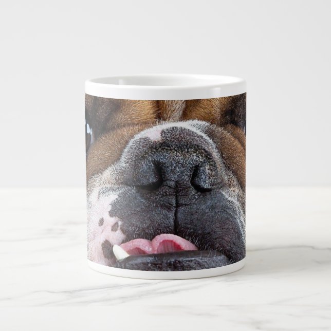 English Bulldog Throw Kissen Jumbo-Tasse (Vorderseite)