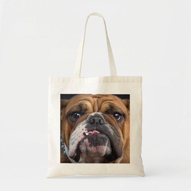 English Bulldog Throw Kissen Tragetasche (Vorne)