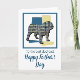 English Bulldog TriColor Vatertag Karte