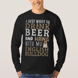 English Bulldog Vater Funny British Dog Lover Beer T-Shirt
