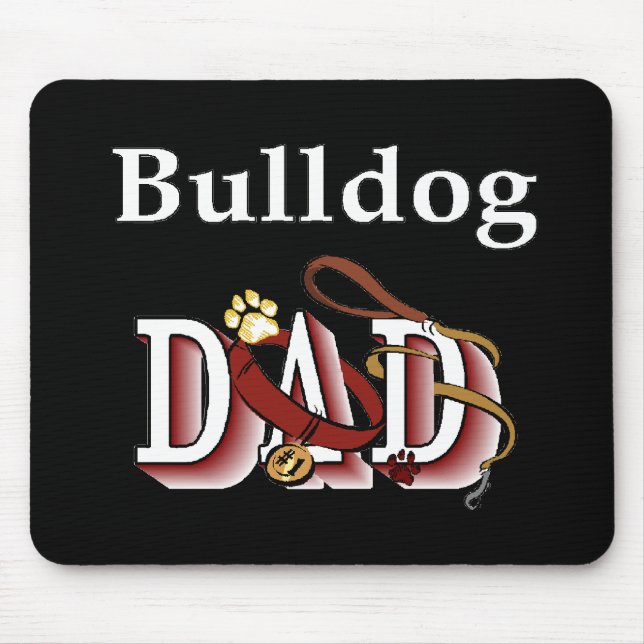 English Bulldog Vater Geschenke Mousepad (Vorne)