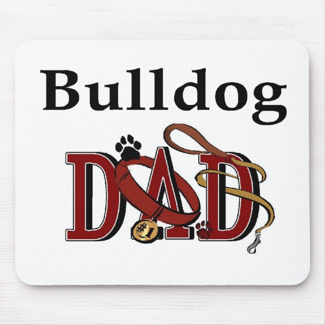 English Bulldog Vater Geschenke Mousepad (Vorne)