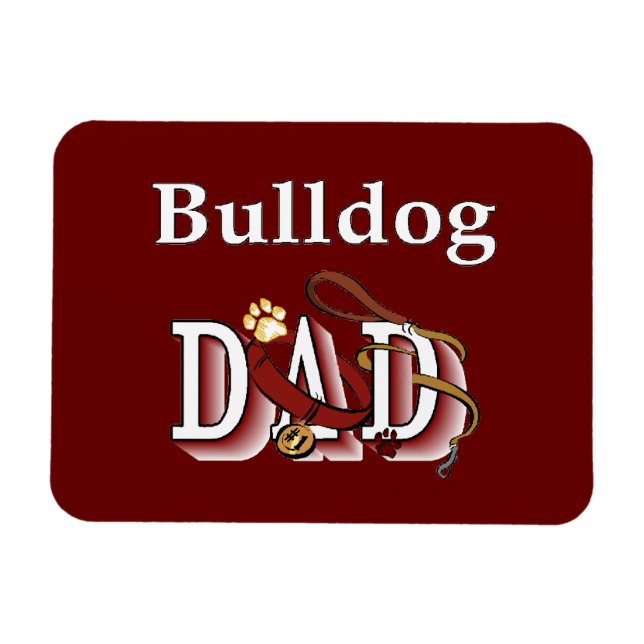 English Bulldog Vater Magnet (Horizontal)