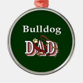 English Bulldog Vater Ornament Aus Metall