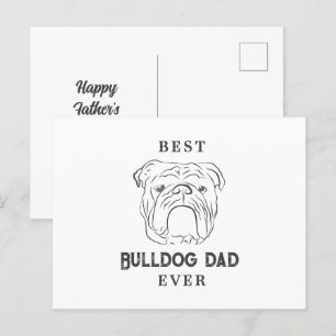 English Bulldog Vater Vatertagskarte Postkarte