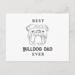 English Bulldog Vater Vatertagskarte Postkarte