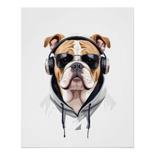 English Bulldog Weaver Hoodie Funny Cool Music Poster