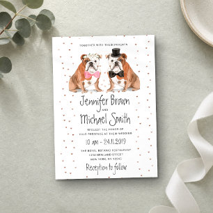 English Bulldog Wedding Dogs Einladung
