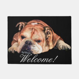English Bulldog , Willkommen Fußmatte