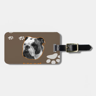 English Bulldog Woof Gepäckanhänger