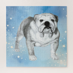 English Bulldog zeichnend Puzzle