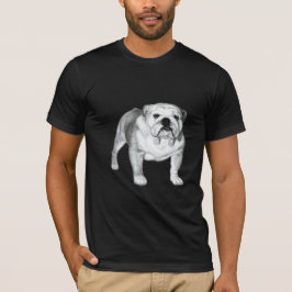 English Bulldog Zeichnend T-Shirt