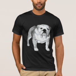 English Bulldog Zeichnend T-Shirt